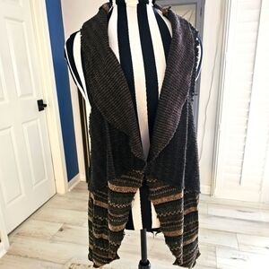 Urban Renewal Recycled Fabrics Rustic Bo-Ho Vest - Size S/M